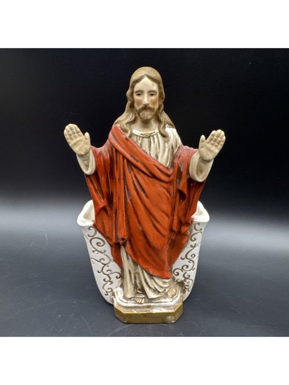 Vintage Ceramic Jesus Planter Religious Home Decor